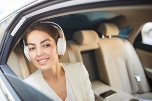 Link headphone to automobile