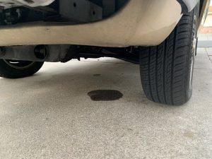 Leakage under automobile